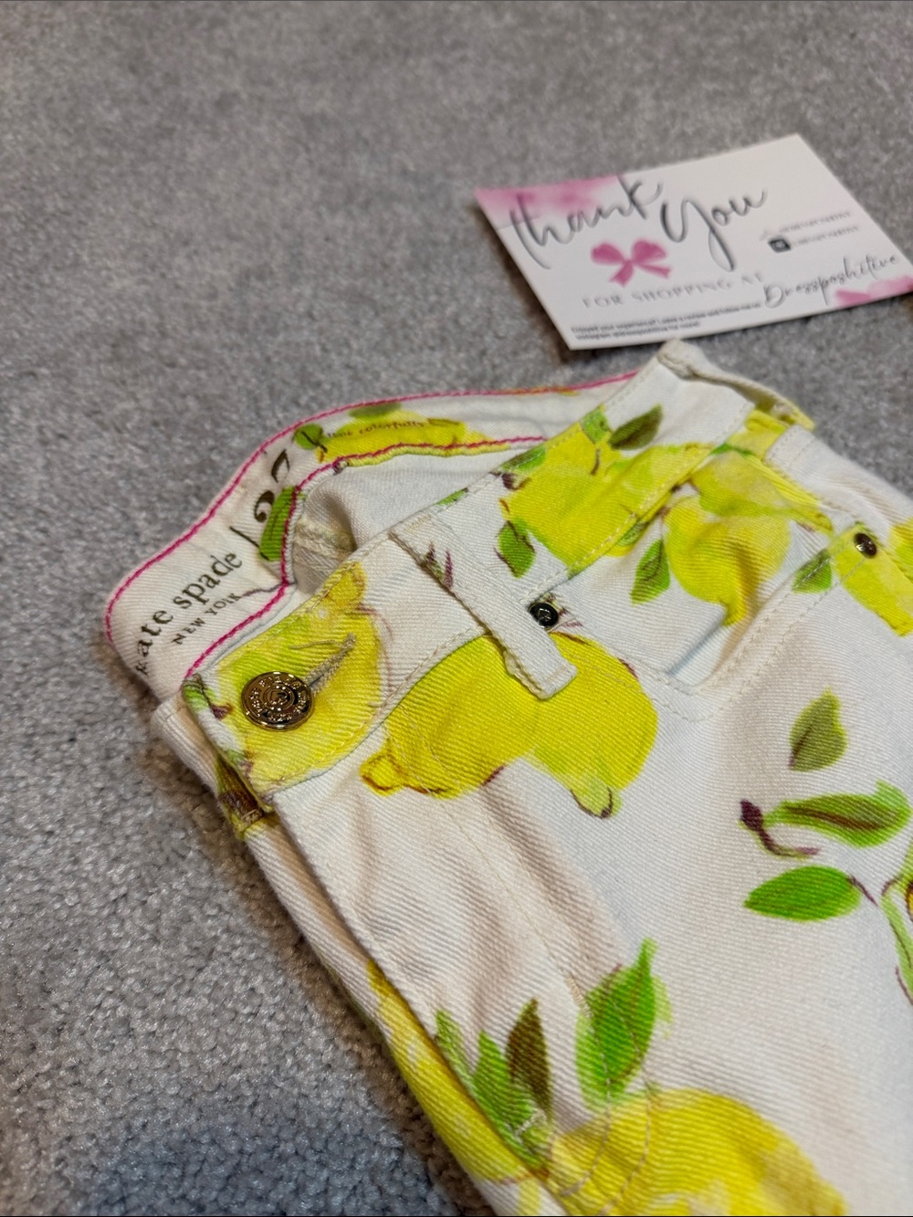 kate spade Broome Street Lemon Jeans - Picture 2 of 6